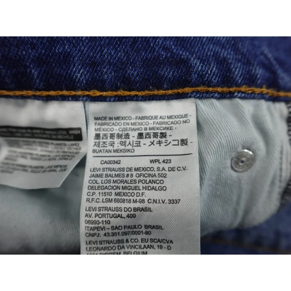 Levi's Denim Cut Off Shorts Mens 32 Blue Good Raw Hem‎ 5 Pocket Casual Summer